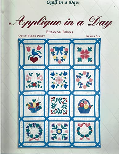 Beispielbild fr Applique in a Day (Quilt Block Party), Series 6, with 12 pattern inserts zum Verkauf von Wonder Book