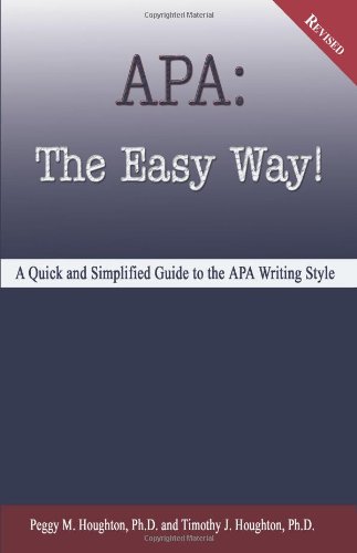 Beispielbild fr APA: The Easy Way! (for APA 5th edition - NOT for APA 6th edition) zum Verkauf von BooksRun