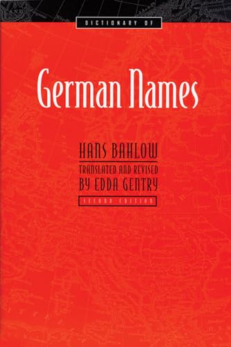 Stock image for Dictionary of German Names for sale by ThriftBooks-Atlanta