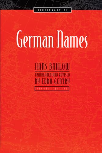 9780924119378: Dictionary of German Names