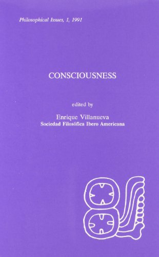 Stock image for Consciousness (Philosophical Issues Series No 1) for sale by Kellogg Creek Books