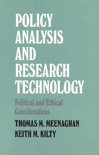 9780925065469: Policy Analysis and Research Technology: Political and Ethical Considerations