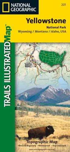Stock image for National Geographic Yellowstone National Park Wyoming/Montana, USA: Trails Illustrated Topo Map for sale by Half Price Books Inc.