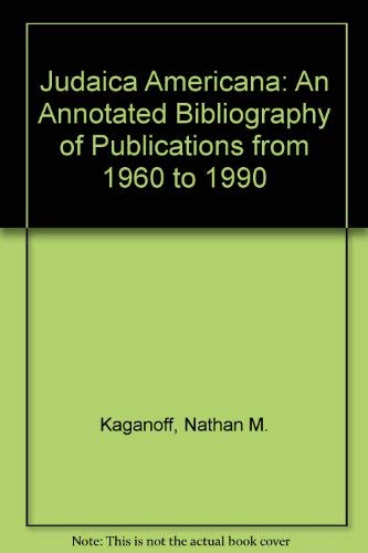 Beispielbild fr Judaica Americana: An Annotated Bibliography of Publications from 1960-1990 zum Verkauf von ThriftBooks-Dallas