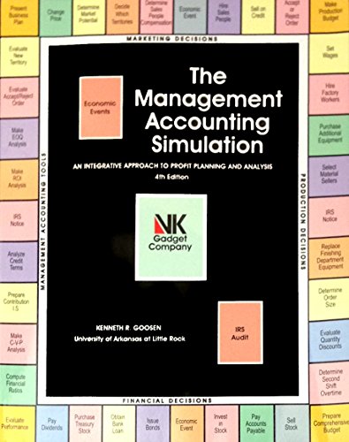 9780926332072: Management Accounting Simulation