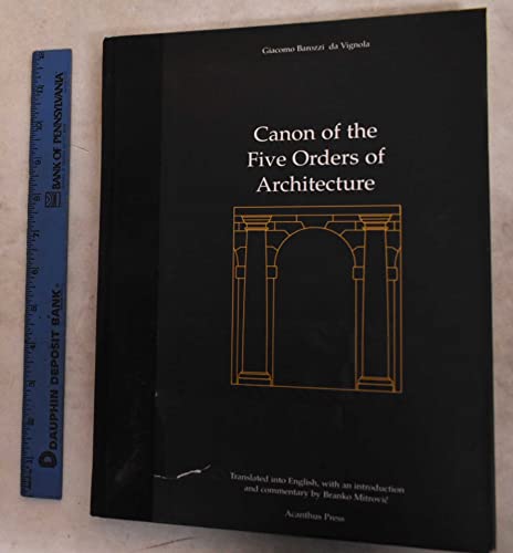 Beispielbild fr Canon of the Five Orders of Architecture zum Verkauf von Holt Art Books