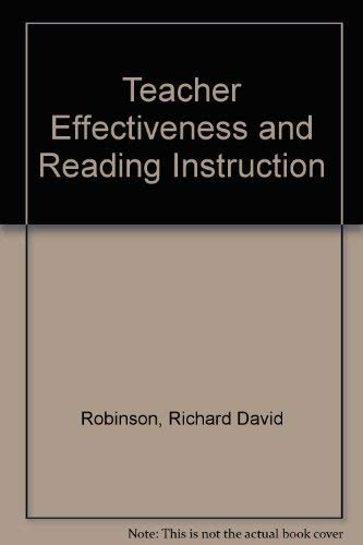Stock image for Teacher Effectiveness and Reading Instruction for sale by Polly's Books