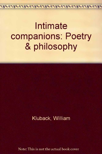 9780929342054: Intimate companions: Poetry & philosophy