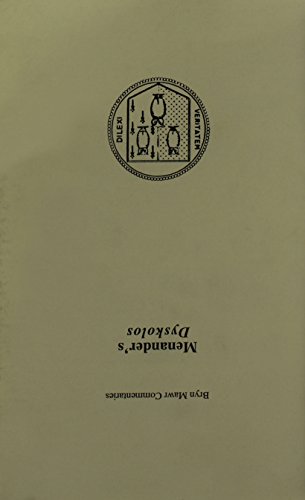 Beispielbild fr Dyskolos (Bryn Mawr Commentaries, Greek) zum Verkauf von Ezekial Books, LLC