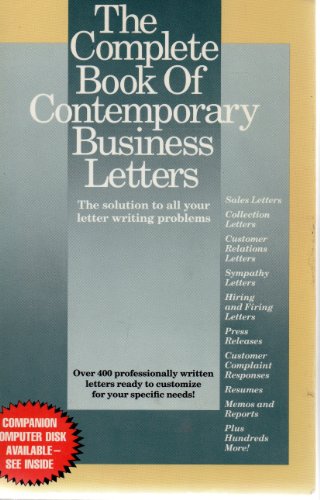 Beispielbild fr The Complete Book of Contemporary Business Letters zum Verkauf von Your Online Bookstore