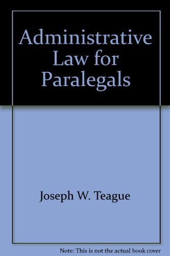 Beispielbild fr Administrative Law for Paralegals zum Verkauf von POQUETTE'S BOOKS