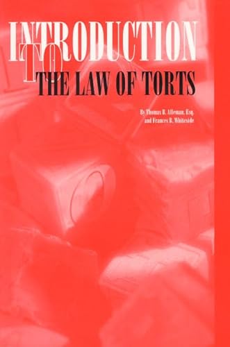 Beispielbild fr Introduction to the Law of Torts zum Verkauf von ThriftBooks-Dallas