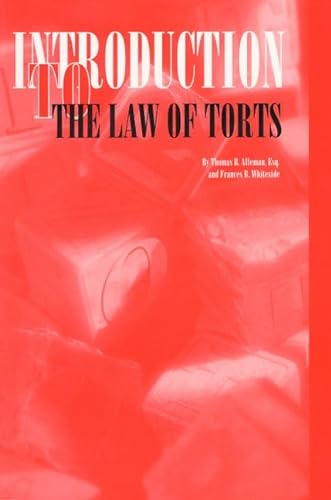 9780929563541: Introduction to the Law of Torts