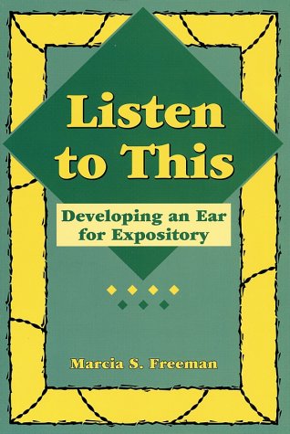 Imagen de archivo de Listen to This: Developing an Ear for Expository (Maupin House) a la venta por SecondSale