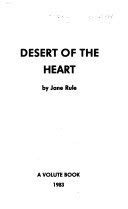 9780930044398: Desert of the Heart (Volute Book)