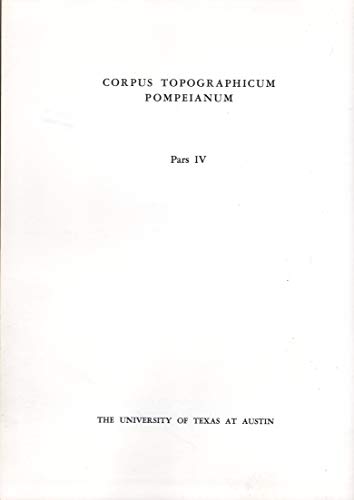 Beispielbild fr Corpus Topographicum Pompeianum. Bibliography zum Verkauf von ERIC CHAIM KLINE, BOOKSELLER (ABAA ILAB)