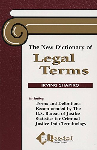 Imagen de archivo de The New Dictionary of Legal Terms a la venta por SecondSale