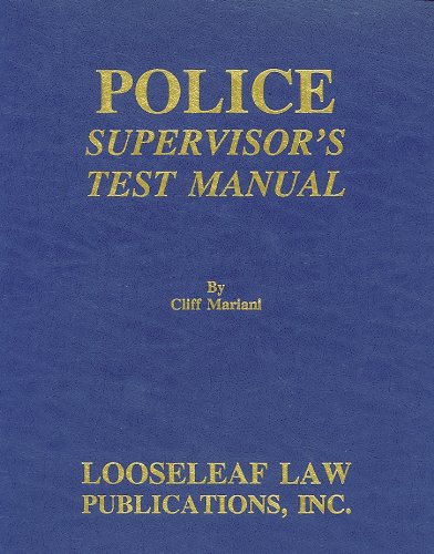 Stock image for Police Supervisor's Test Manual for sale by The Book Spot
