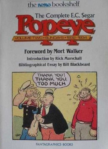 Beispielbild fr Complete E.C. Segar Popeye - Volume Two: Sundays 1932-1934 zum Verkauf von Fahrenheit's Books