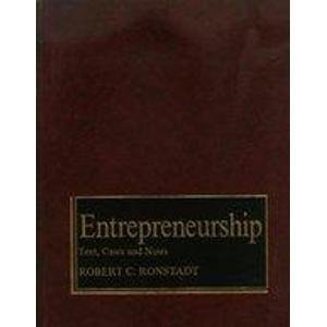 Imagen de archivo de Entrepreneurship: Text, Cases and Notes a la venta por Wonder Book