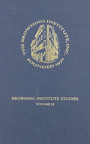 9780930252175: Browning Institute Studies, 1984: Italy and the Victorian Imagination: 12