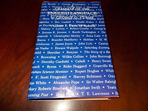 Imagen de archivo de A Grammar of the English Language: Volume I: Parts of Speech a la venta por Wonder Book