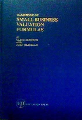 Imagen de archivo de Handbook of Small Business Valuation Formulas a la venta por Better World Books: West