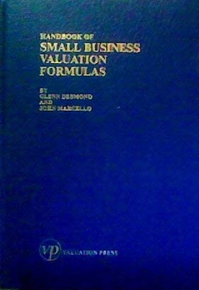 Stock image for Handbook of Small Business Valuation Formulas for sale by Better World Books: West