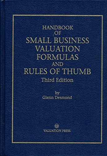 Imagen de archivo de Handbook of Small Business Valuation Formulas & Rules of Thumb, 1993 a la venta por ThriftBooks-Dallas