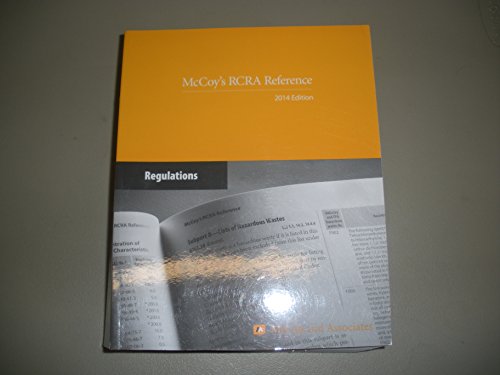 Stock image for McCoy's RCRA Reference Regulations 2014 Edition for sale by HPB-Red