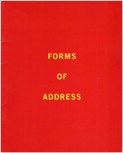 Forms of address: The 113th annual exhibition--Walter/McBean Gallery, San Francisco Art Institute : Lynn Aldrich, Janet Biggs, Jean LaMarr, Julian Lang, Canan Tolon : October 6-November 13, 1994 (9780930495244) by Porges, Maria