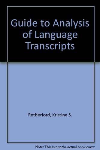 Stock image for Guide to Analysis of Language Transcripts for sale by Mahler Books