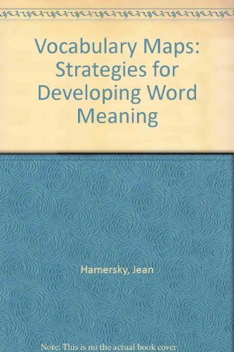 Stock image for Vocabulary Maps: Strategies for Developing Word Meaning for sale by HPB-Red