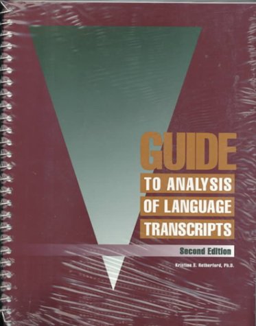 Beispielbild fr Guide to Analysis of Language Transcripts zum Verkauf von Better World Books