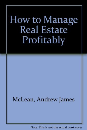 Beispielbild fr How to Manage Real Estate Profitably zum Verkauf von Wonder Book