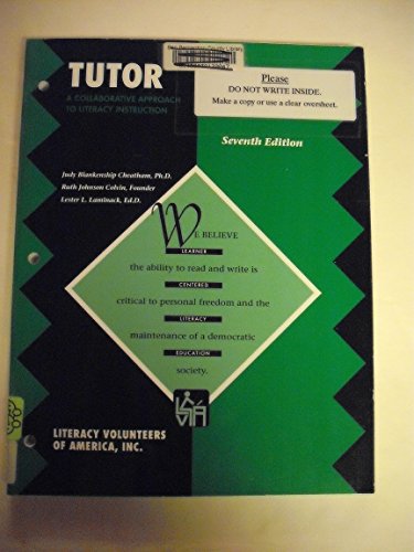 9780930713812: Tutor: A Collaborative Approach To Literacy Instruction