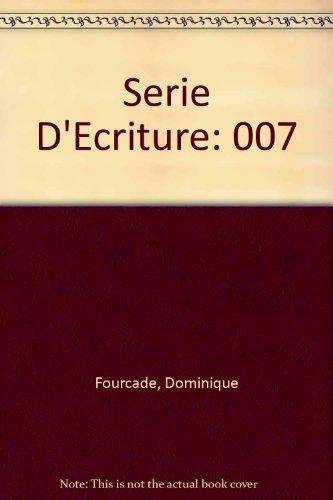 Stock image for Serie D'Ecriture No. 7. for sale by Brentwood Books