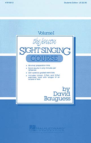 9780931205125: The Jenson Sight Singing Course (Vol. I) (Methodology Chorals Singer)