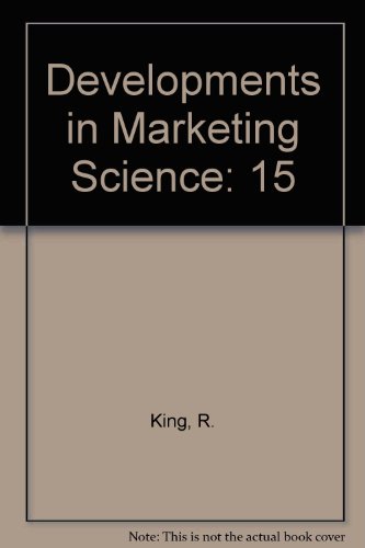 Stock image for Developments in Marketing Science, Vol. XVII 1994 for sale by George Cross Books