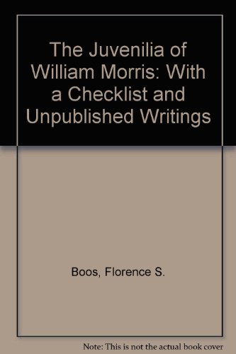 9780931332050: The Juvenilia of William Morris with a checklist and Unpublished Writings