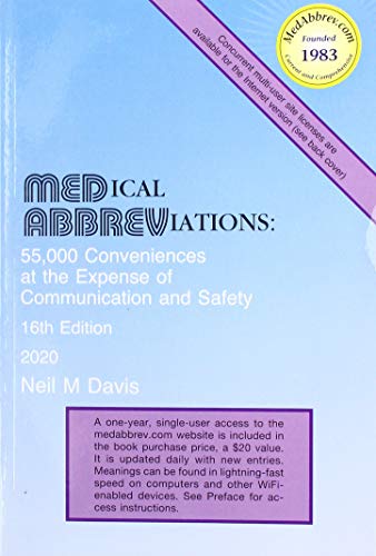 Beispielbild fr Medical Abbreviations : Conveniences at the Expense of Communication and Safety: 55,000 zum Verkauf von Better World Books