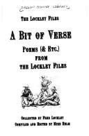 Beispielbild fr A Bit of Verse: Poems (& Etc. ) from the Lockley Files zum Verkauf von West With The Night