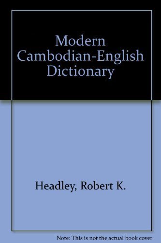 Modern Cambodian-English Dictionary (9780931745782) by Headley, Robert K.