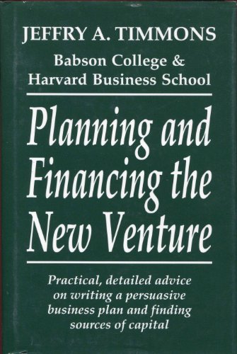 Imagen de archivo de Planning and Financing the New Venture a la venta por HPB-Red