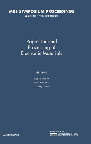 Stock image for Rapid Thermal Processing of Electronic Materials: Symposium, Volume 92 for sale by Reader's Corner, Inc.