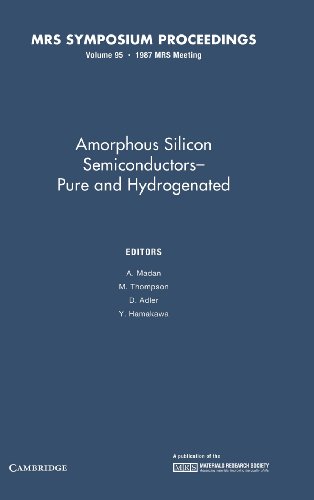 Beispielbild fr Amorphous Silicon Semiconductors - Pure and Hydrogenated: Volume 95 (MRS Proceedings) zum Verkauf von Zubal-Books, Since 1961