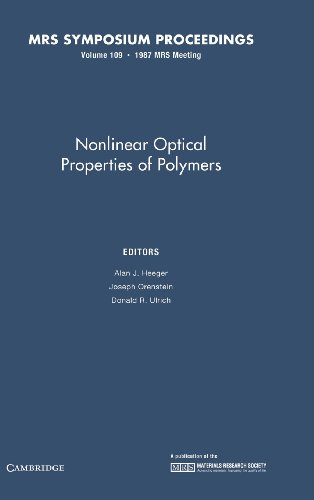 Stock image for Nonlinear Optical Properties of Polymers: Volume 109 (MRS Proceedings) for sale by dsmbooks