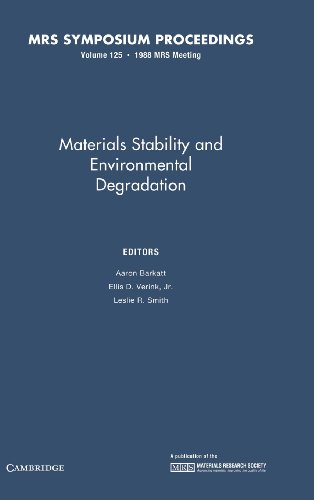 9780931837951: Materials Stability and Environmental Degradation: Volume 125: Symposium (MRS Proceedings)