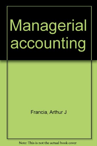 Stock image for Managerial accounting for sale by HPB-Red