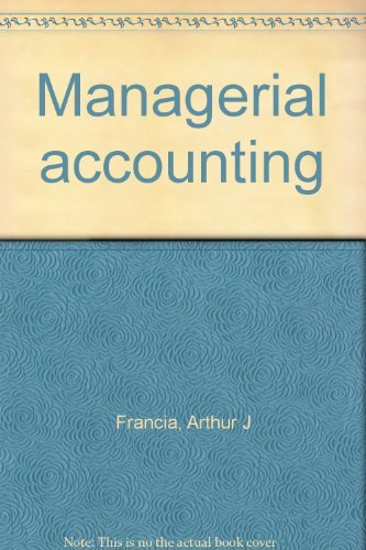 Stock image for Managerial accounting for sale by HPB-Red